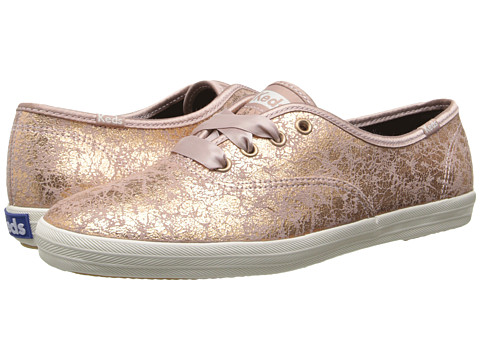 keds champion metallic rose gold