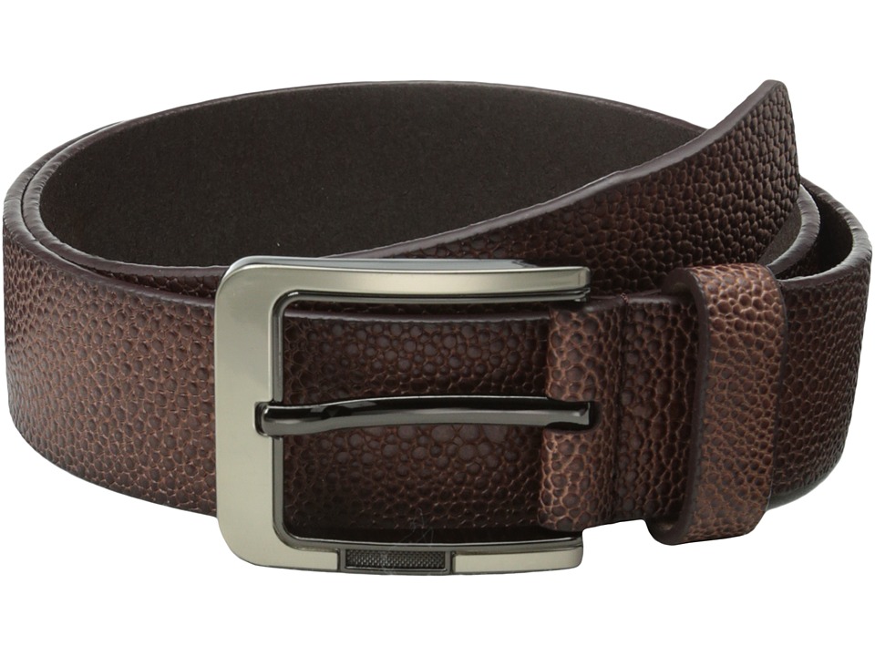 Stacy Adams 38mm Large Pebble Grain Leather (Brown) Men