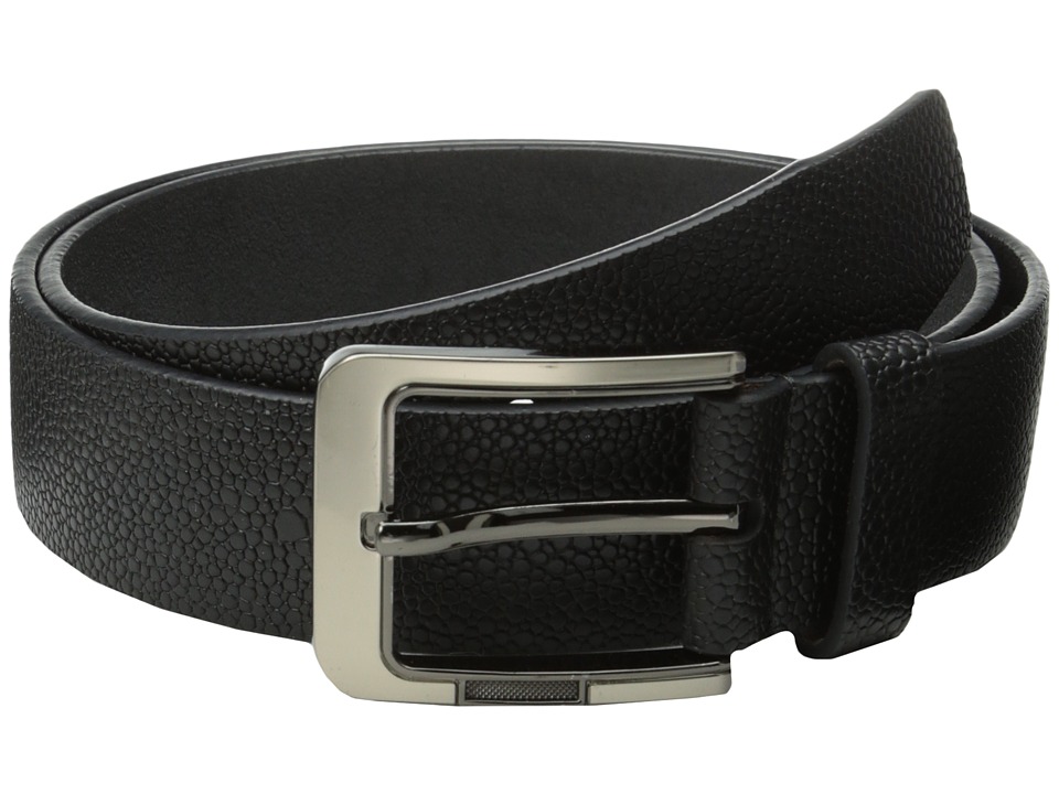 Stacy Adams 38mm Large Pebble Grain Leather (Black) Men