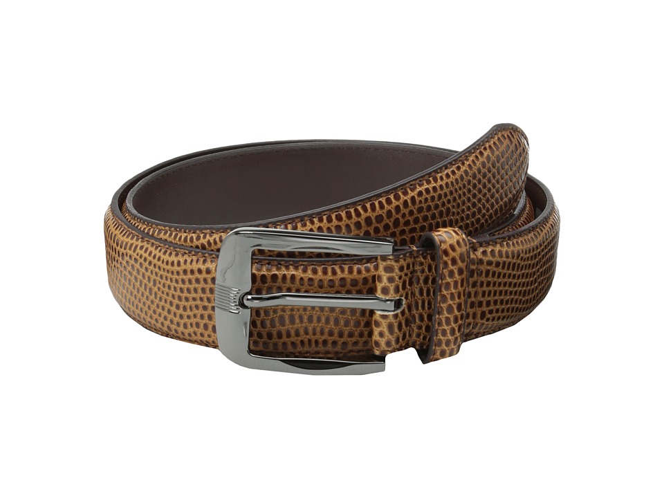 Stacy Adams 32mm Lizard Skin Embossed Leather (Cognac) Men