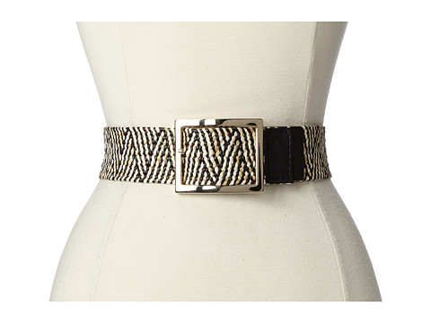 UPC 886756905857 product image for Vince Camuto 45mm Multi Color Stretch Raffia Belt (Black/White) Women's Belts | upcitemdb.com