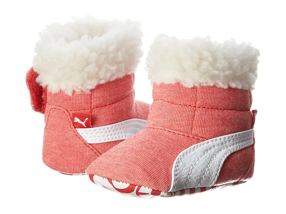 Puma Kids Baby Boot Fur (Infant/Toddler) (High Risk Red/White) Girls Shoes
