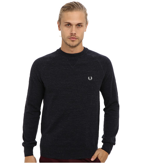 EAN 5034603947269 product image for Fred Perry Tipped Marl Sports Sweater (Vintage Navy Marl) Men's Sweater | upcitemdb.com