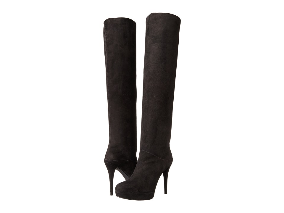 Stuart Weitzman Scrunchy (Black Suede) Women