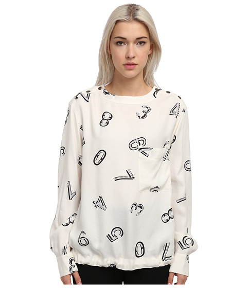Ean 3605809403556 See By Chloe L S Shirt W Drawstring Waist Numbers Ecru Women S Clothing Upcitemdb Com