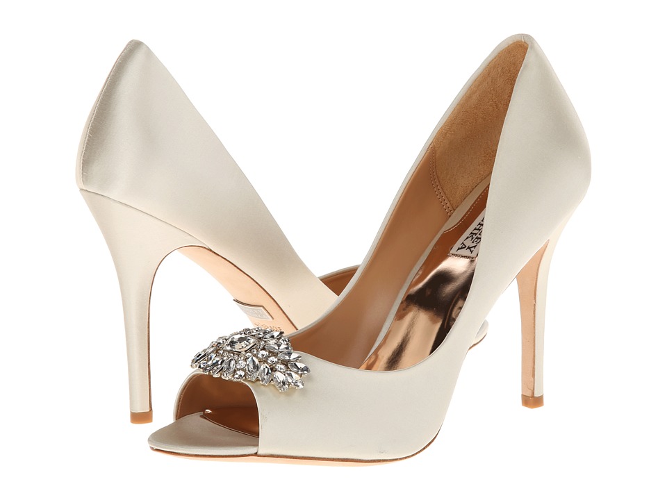 Badgley Mischka Lavender II (Ivory Satin) High Heels