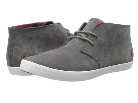 EAN 5034604031837 product image for Fred Perry Byron Mid Suede (Steel/Maroon) Men's Lace up casual Shoes | upcitemdb.com