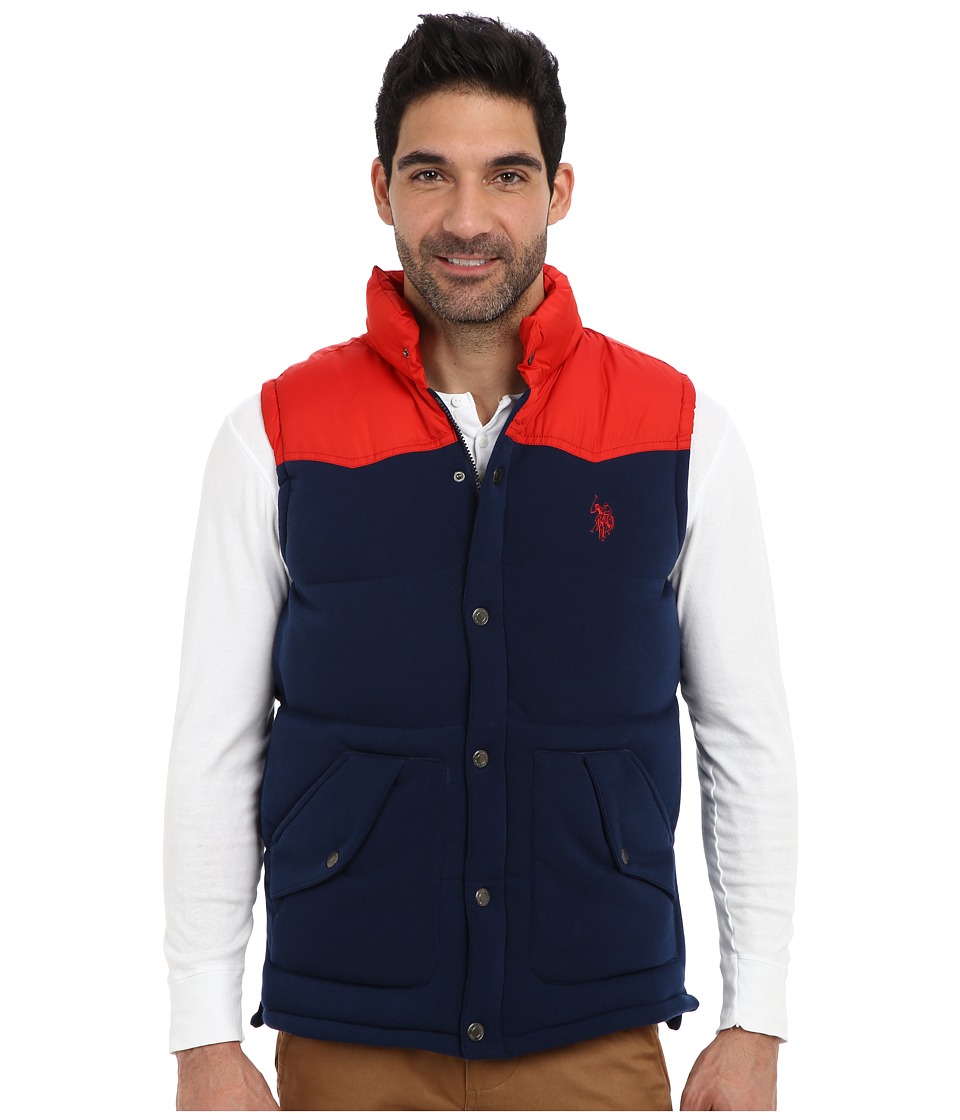 U.S. POLO ASSN. - Fleece Western Yoke Vest (Classic Navy) Men's Vest