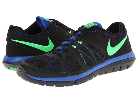 MEN'S NIKE FLEX RUN 2014 Black/Lyon Blue/Anthracite/Poison Green MEN'S NIKE FLEX RUN 2014 Black/Lyon Blue/Anthracite/Poison Green