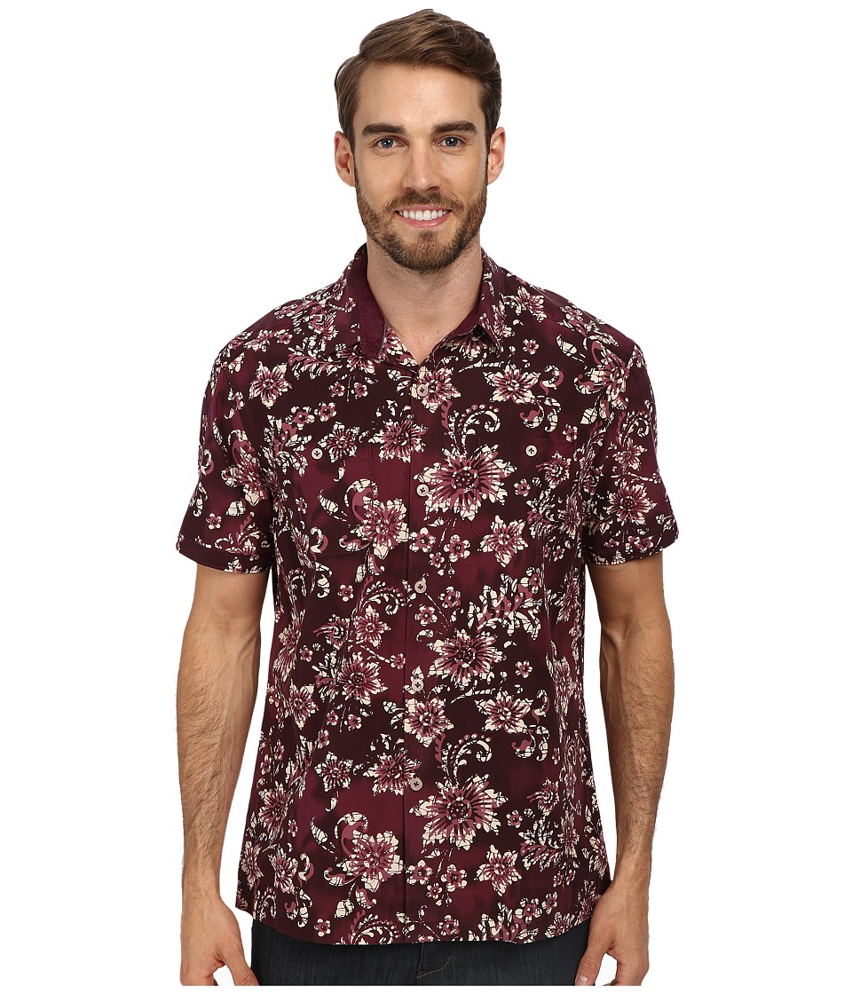 Tommy Bahama - Desert Bloom Batik (Syrah) Men's Short Sleeve Button Up