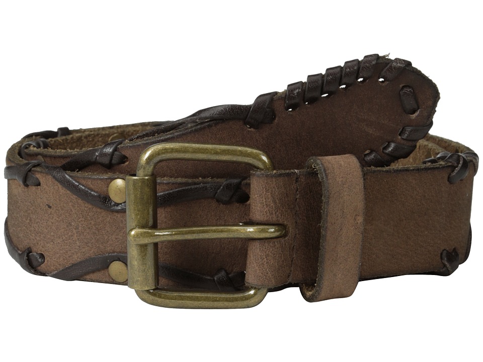 John Varvatos 38mm Leather Belt w/ Harness Buckle (Chocolate 2) Men