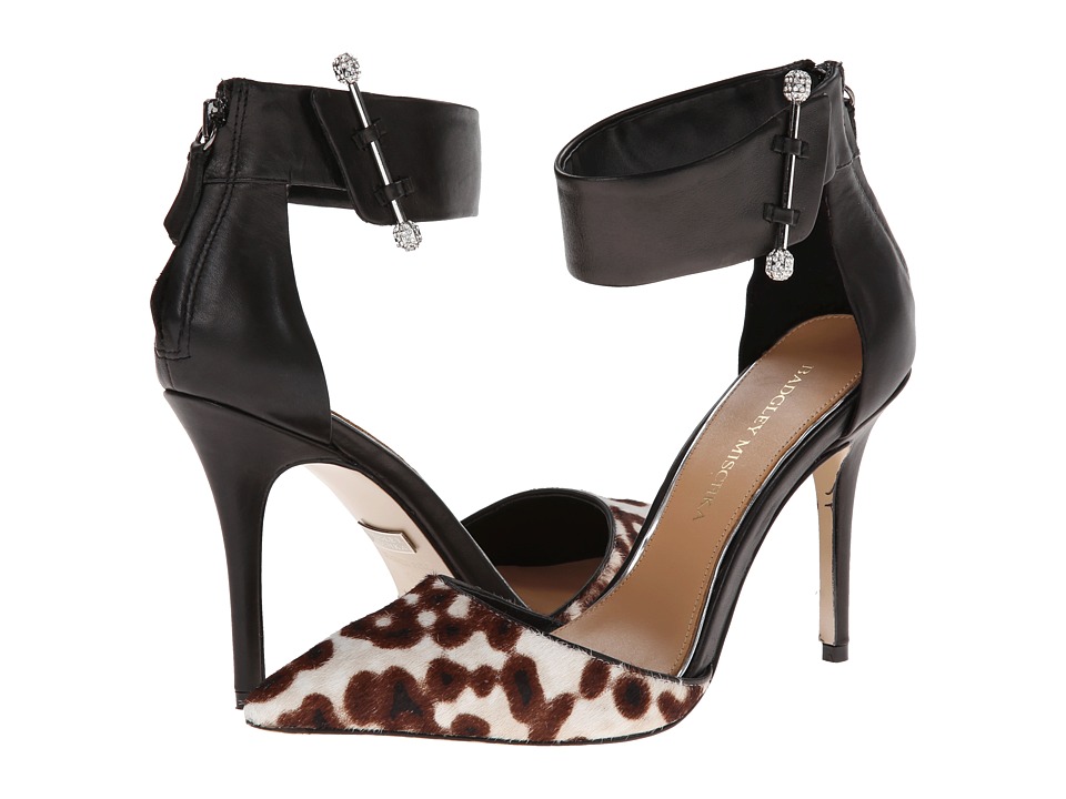 Badgley Mischka Jude (Black/Grey Calf Hair/Leather) High Heels