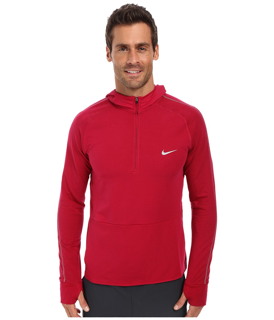 Nike Dri-FITtm Sprint HZ Hoodie (Dark Fireberry/Dark Fireberry/Dark Fireberry/Reflective Silver) Men