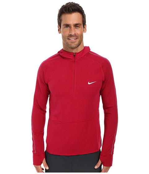 red nike dri fit hoodie