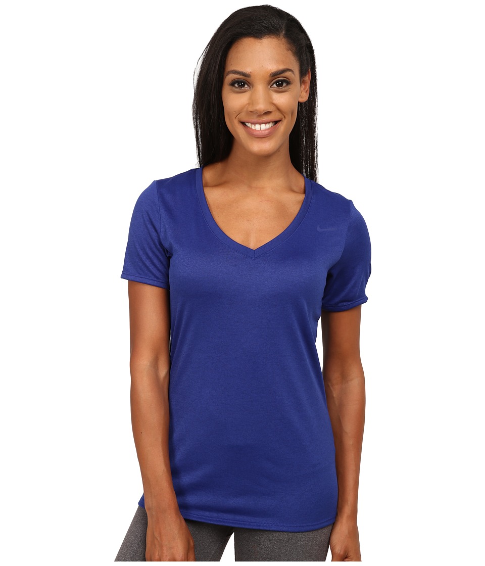 Nike Legend 2.0 V-Neck Training Tee (Deep Royal Blue/Deep Royal Blue) Women