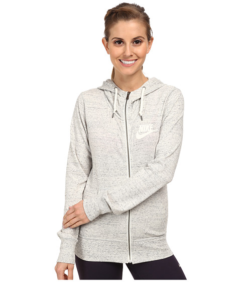 UPC 888407001598 product image for Nike - Gym Vintage Full-Zip Hoodie (Grey Heather/Sail) Women's Sweatshirt | upcitemdb.com