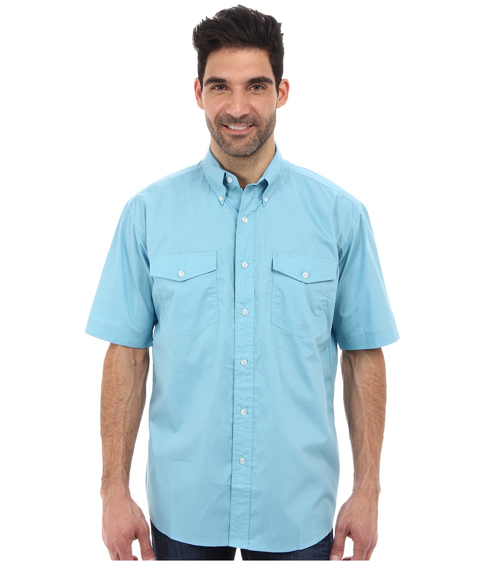 Roper - City Button S/S Shirt (Green) Men's Short Sleeve Button Up
