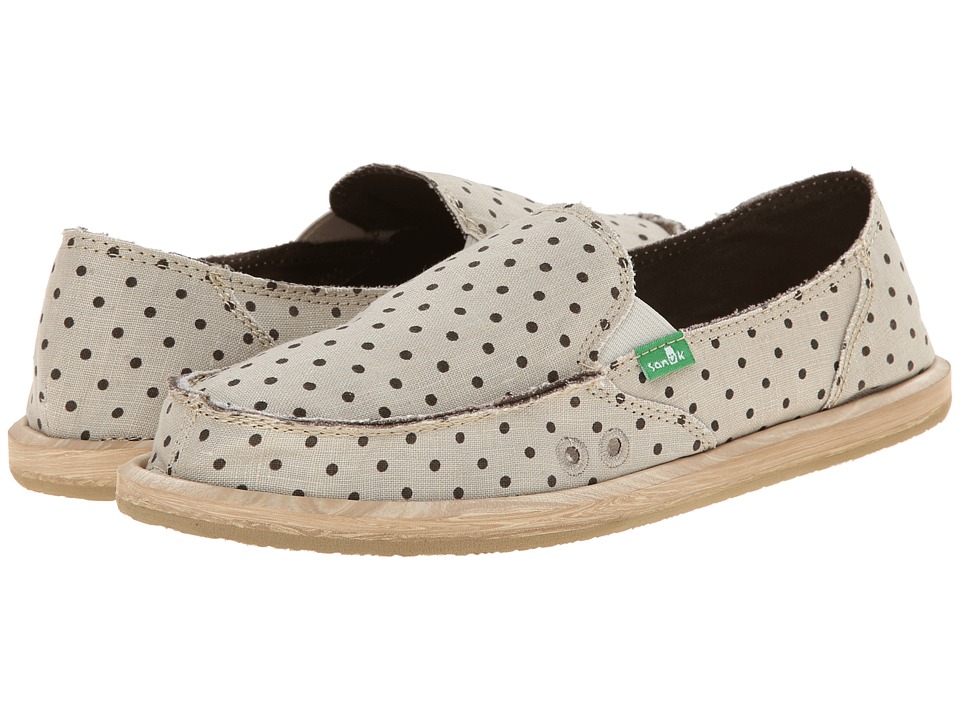 Sanuk Hot Dotty (Natural/Brown Dots) Women