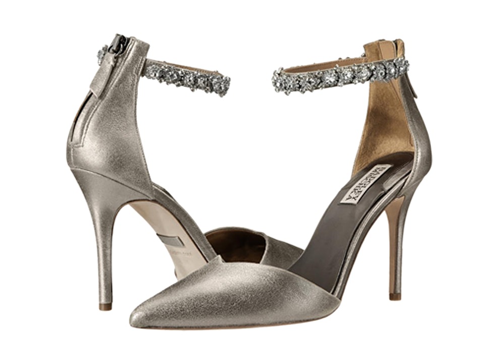 Badgley Mischka Flash II (Pewter Metallic Suede) High Heels