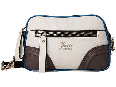 GUESS Dark Side Crossbody Camera Bag (Bone Multi) Cross Body Handbags