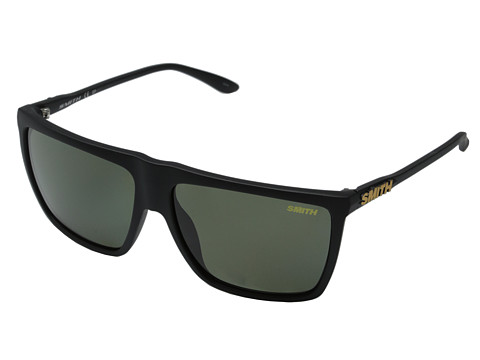 Smith Optics Cornice (Matte Black/Polar Gray Green Carbonic TLT Lenses) Plastic Frame Fashion Sunglasses