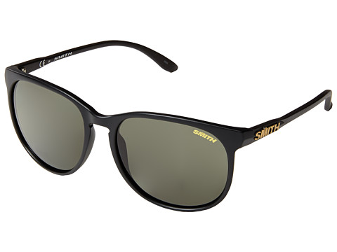 Smith Optics Mt. Shasta (Matte Black/Polar Gray Green Carbonic TLT Lenses) Plastic Frame Fashion Sunglasses