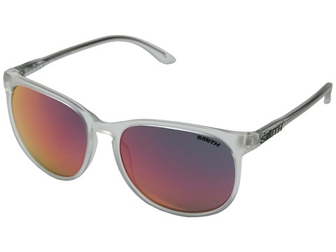 Smith Optics Mt. Shasta (Matte Crystal/Red Sol-X Carbonic TLT Lenses) Plastic Frame Fashion Sunglasses