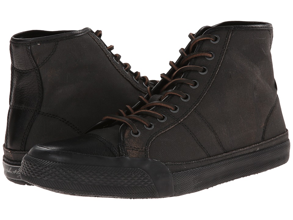 Frye Greene Tall Lace (Black Painted Canvas) Men