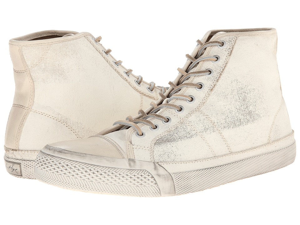 Frye - Greene Tall Lace (White Painted Canvas) Men