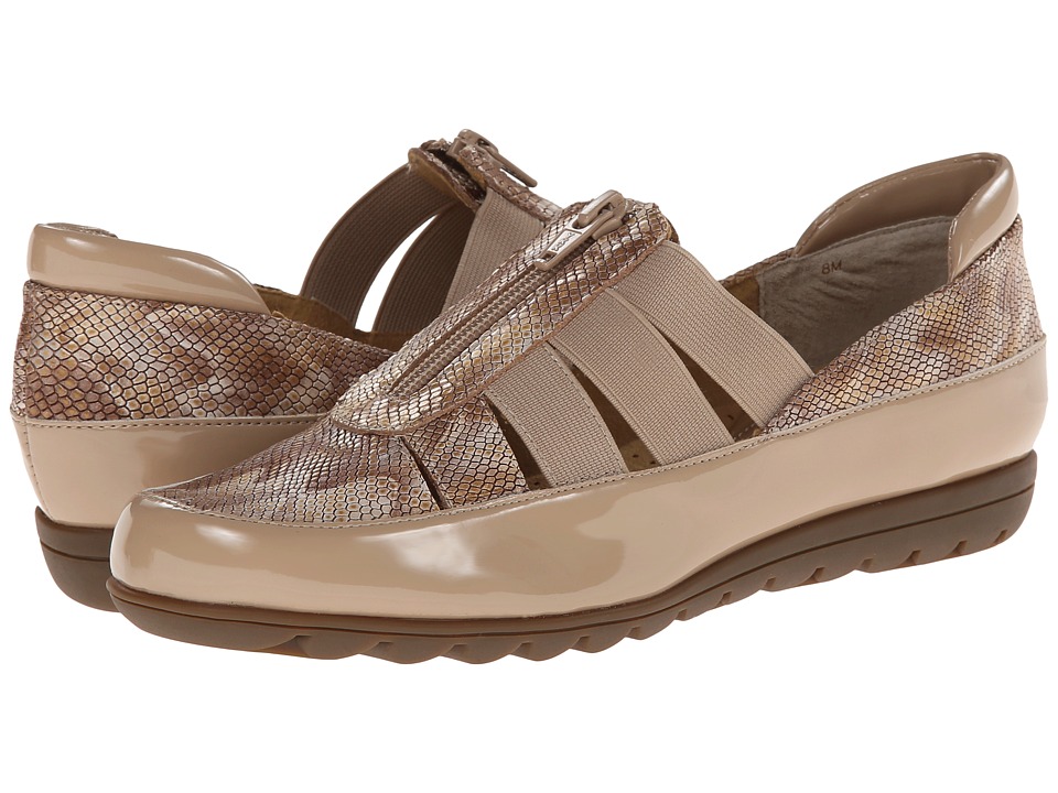 Vaneli Ardeen (Ecru Ferns Patent/Camel Darry Print/Match Elastic/Match Zip) Women