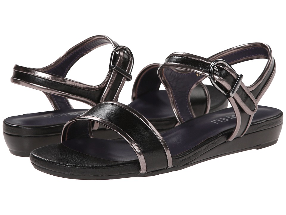 Womens Sandals Vaneli Baylee Black Nappa/Smog Specchio Kid/Gunmetal Buckle Womens Sandals Vaneli Baylee Black Nappa/Smog Specchio Kid/Gunmetal Buckle