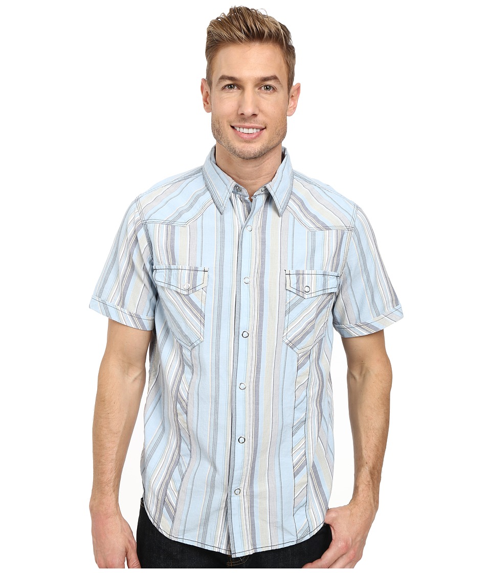 Ecoths - Camden Shirt (Reef Waters) Men's Short Sleeve Button Up