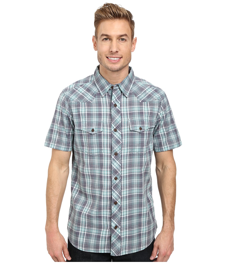 Ecoths - Garrett Shirt (Grisaille) Men's Short Sleeve Button Up