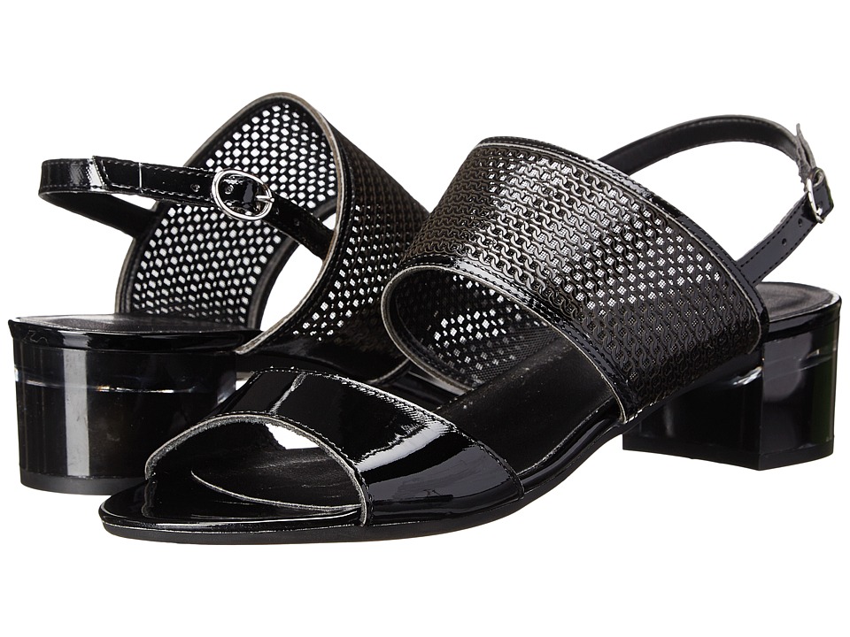 Sesto Meucci Amelia (Black Patent/Black Super/Black Mesh) Women