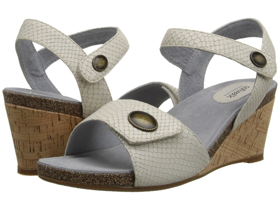SoftWalk Jordan (Light Grey Snake Embossed Leather) Women