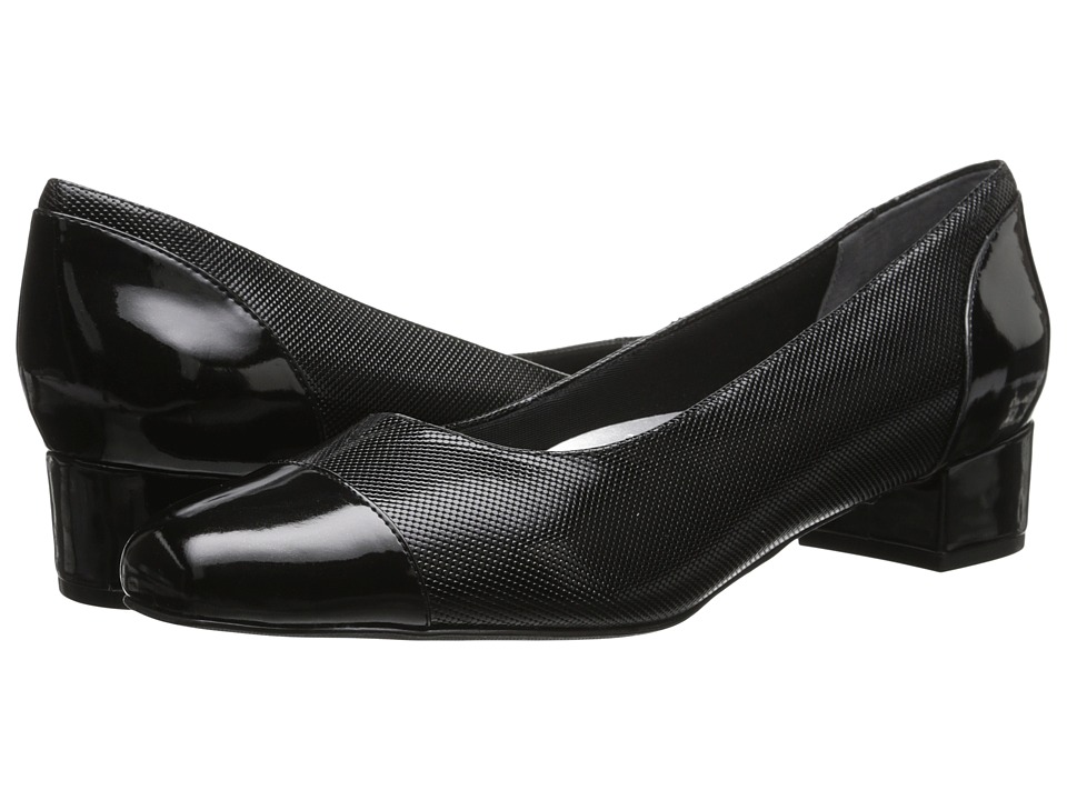 Trotters Danelle (Black Mini Embossed Patent Leather) Women
