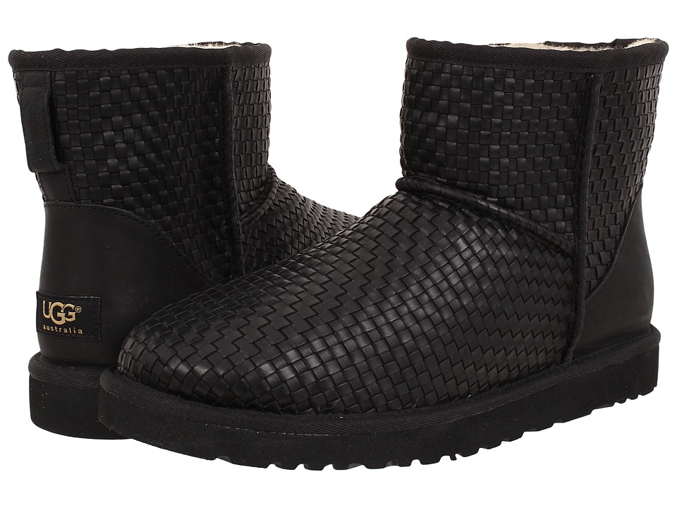 UGG Classic Mini Woven (Black Leather) Men