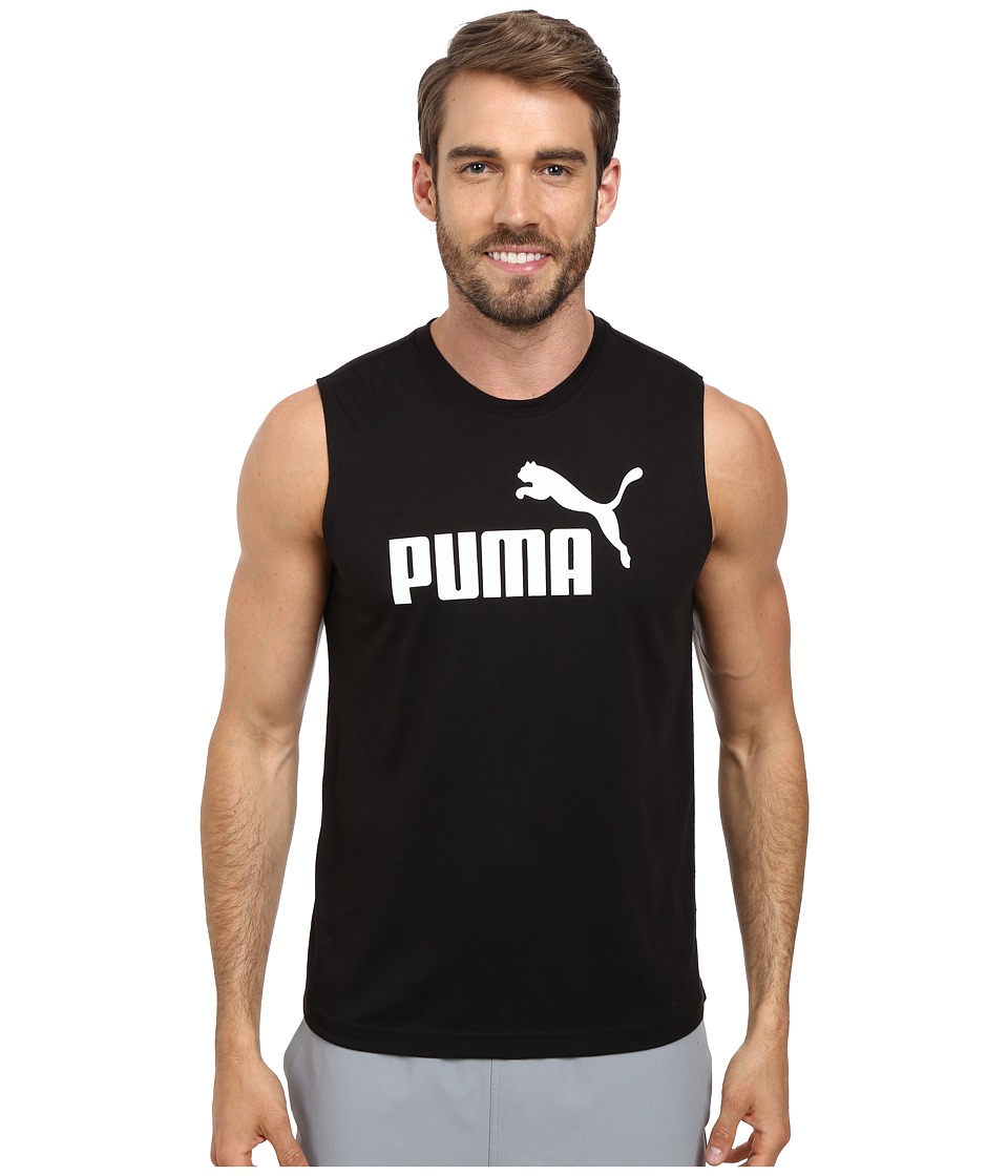 PUMA Essential No. 1 Logo Sleeveless Tee (Black/White) Men