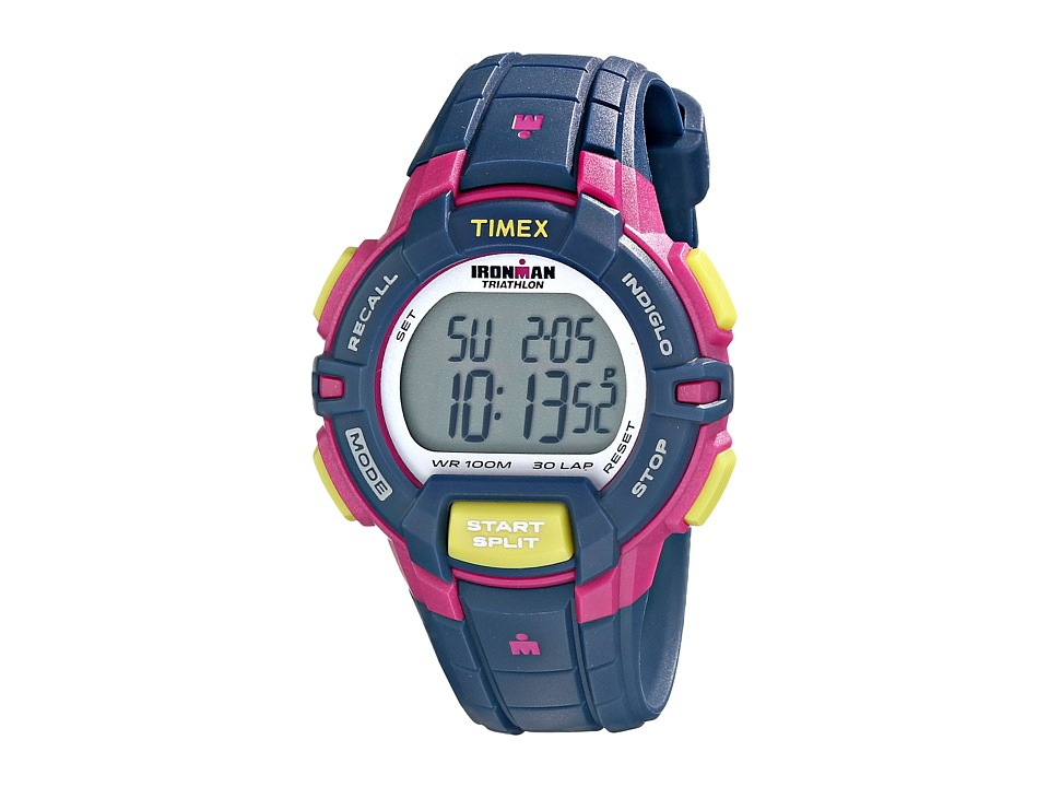 UPC 753048538812 product image for Timex Ironman Rugged 30 Mid Size Watch (Blue/Pink/Green) Watches | upcitemdb.com