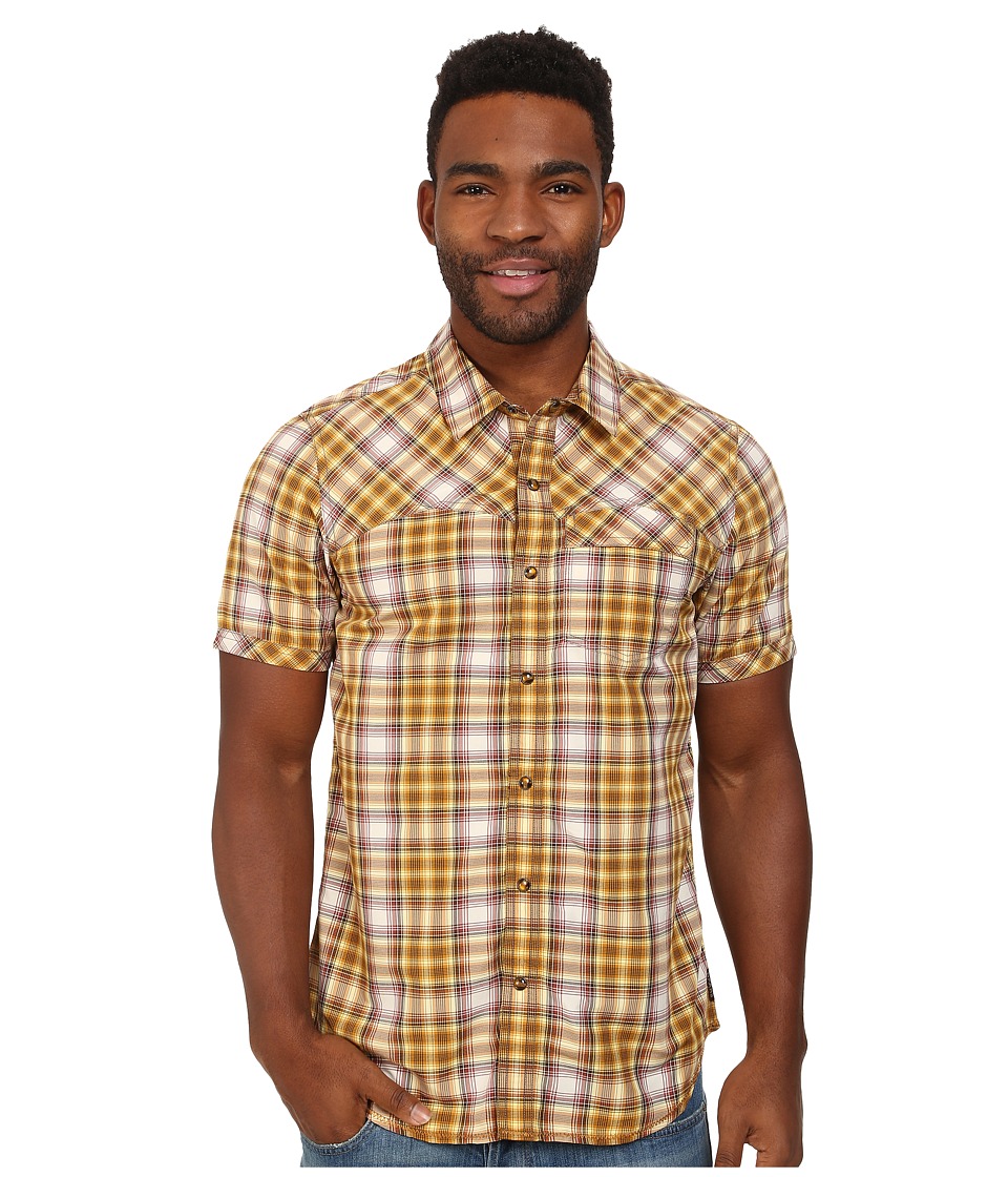 Prana - Benson Slim (Yellow) Men's Short Sleeve Button Up