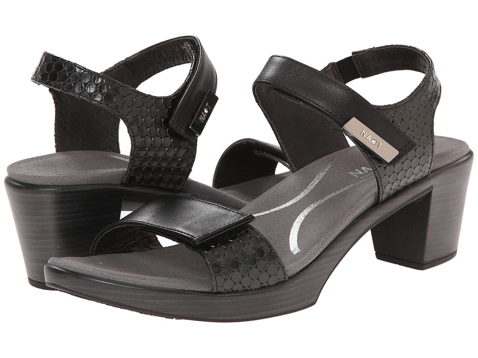 Naot Footwear Intact (Black Raven Leather/Graphic Black Leather/Black Patent Leather) Women