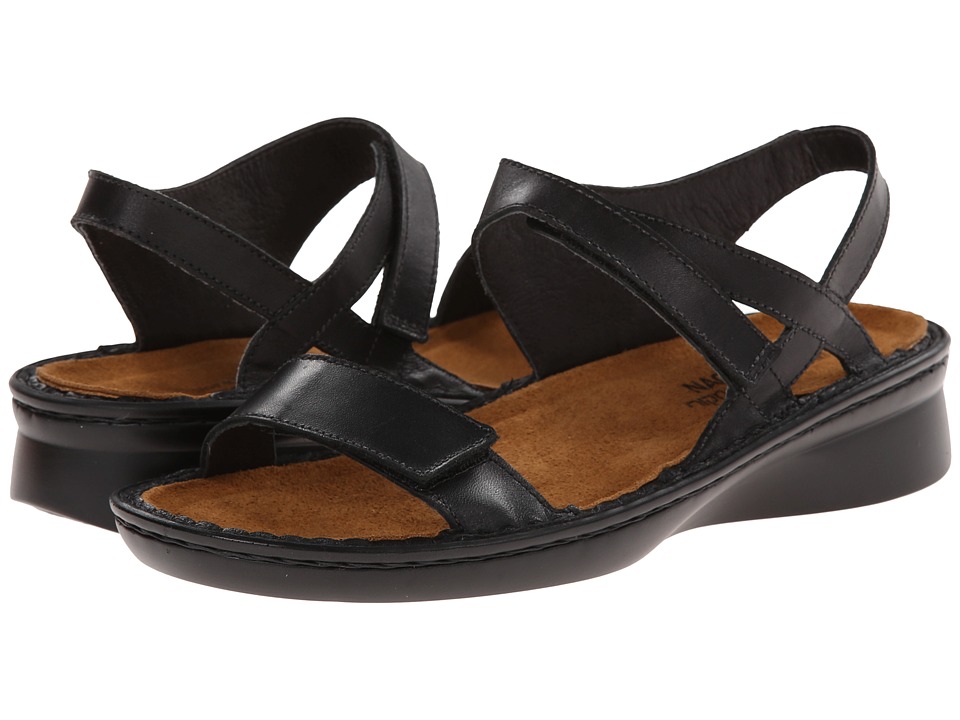 Naot Footwear Harp (Black Raven Leather) Women