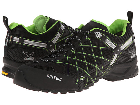 EAN 4052778116793 product image for SALEWA Wildfire GTX (Black/Emerald) Men's Shoes | upcitemdb.com