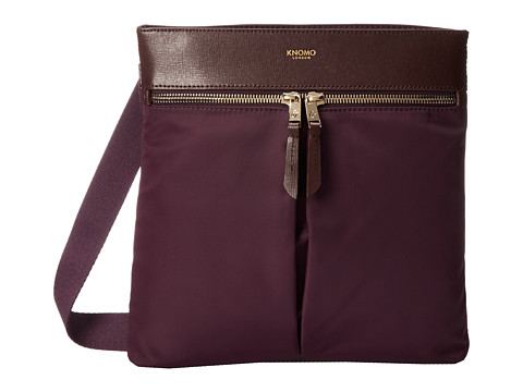 KNOMO London Tilney iPad Mini/Tablet Crossbody Bag (Aubergine) Cross Body Handbags