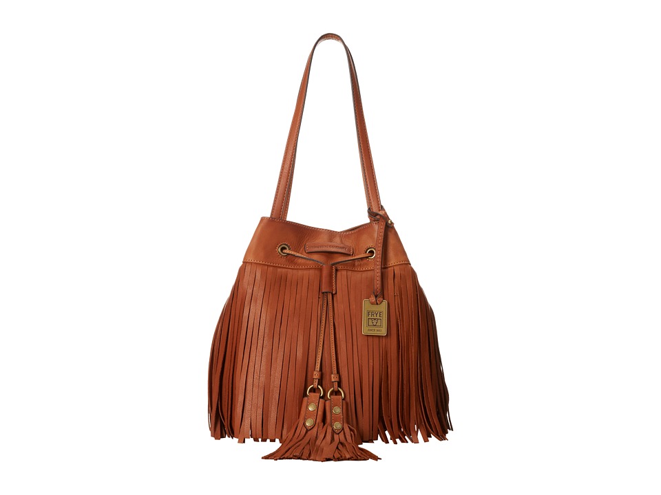 UPC 888542561230 product image for Frye - Heidi Fringe Bucket (Whiskey Soft Vintage Leather) Shoulder Handbags | upcitemdb.com