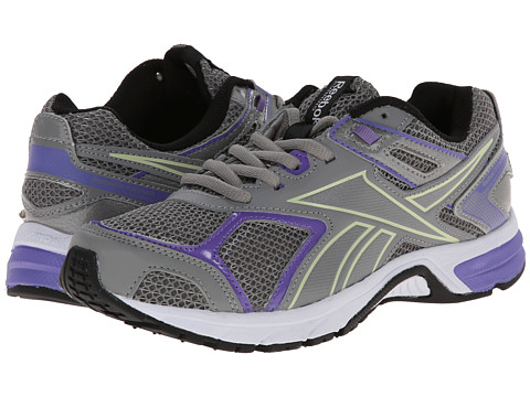 reebok women's quickchase grey/orchid/citrus running shoe