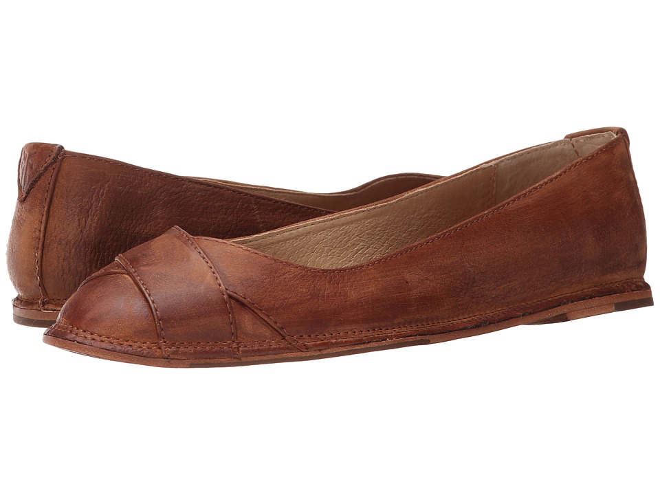 Frye Ember Cross Ballet (Cognac Sunwash Nubuck) Women