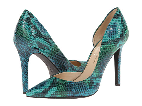 green snake print shoes