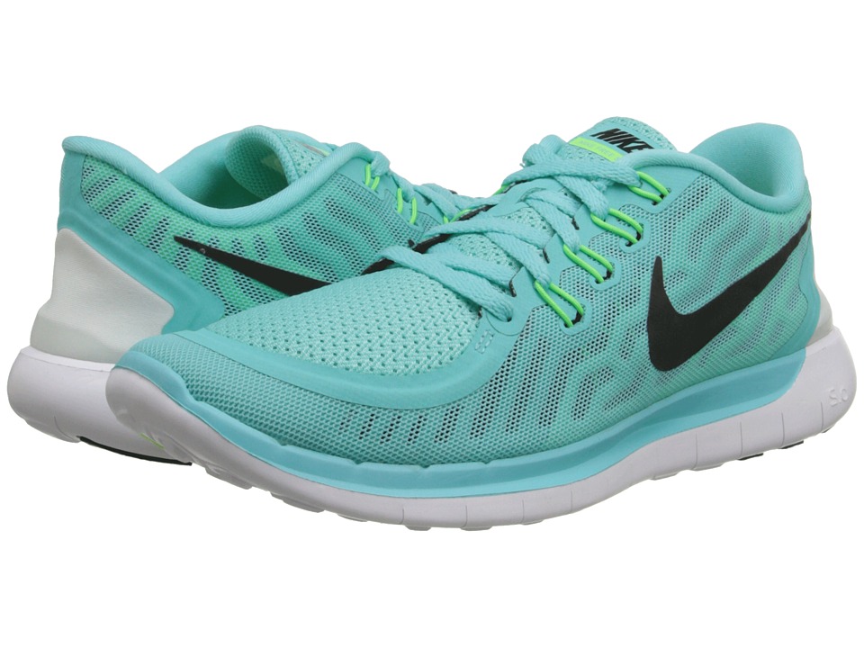 Nike - Free 5.0 (Light Aqua/Light Retro/Green Glow/Black) Women