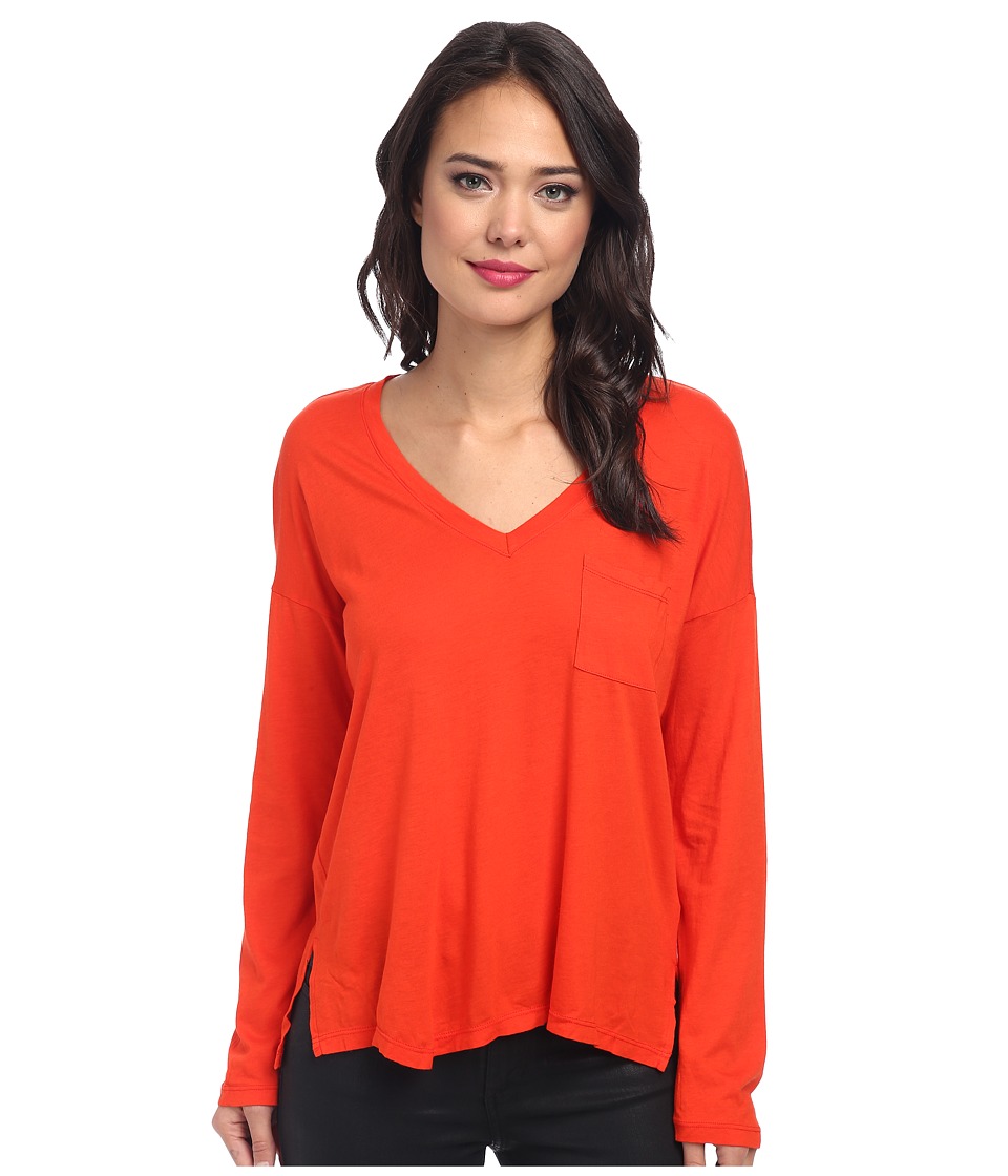 Splendid - Very Light Jersey Long Sleeve Tee (Firecracker) Women